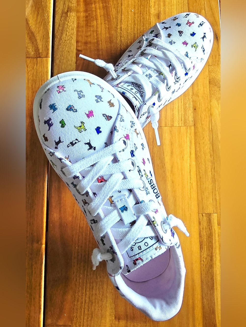 NEW! Skechers Women Bobs B Cute Polka Pups Casual Shoe Size 5